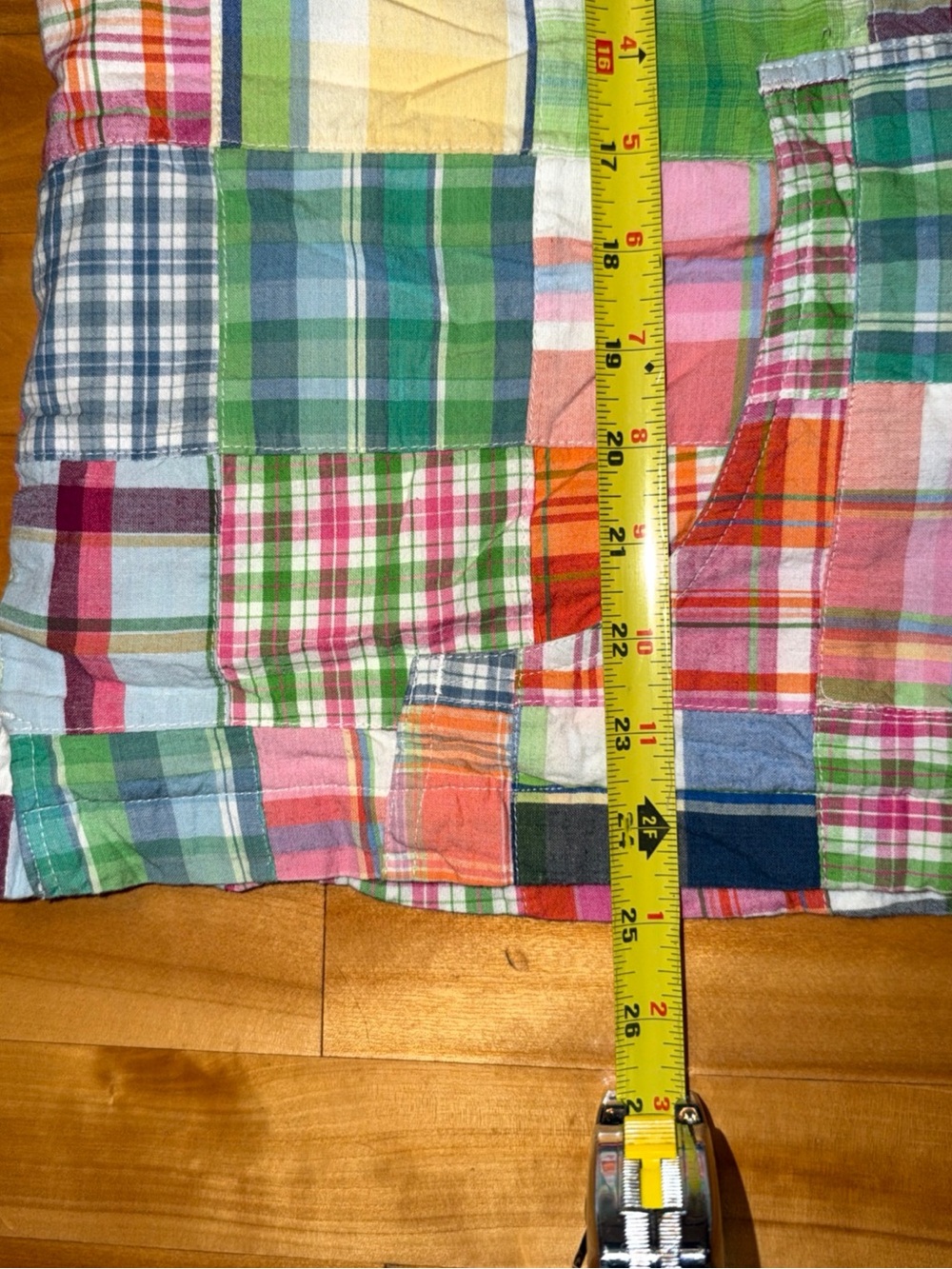 Serengeti Patchwork Madras Plaid Hooded Jacket Multicolor Cotton XL 2X Boho - Picture 8 of 10